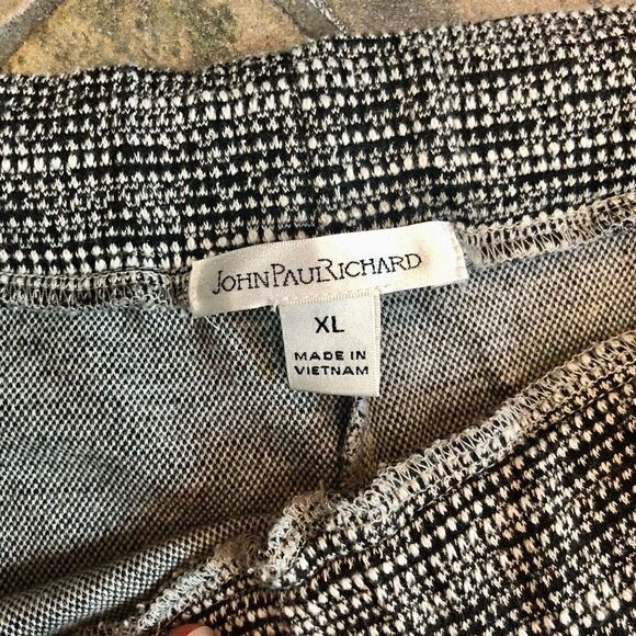 JOHN PAUL RICHARD Women’s Wide Leg Cropped Black and White Trouser Pants Size X- - Picture 7 of 11